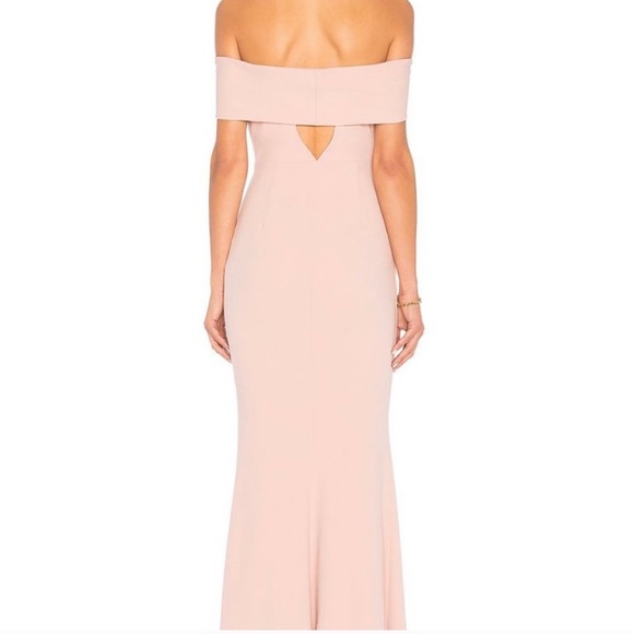 Katie may dusty rose off shoulder gown - Picture 2 of 6